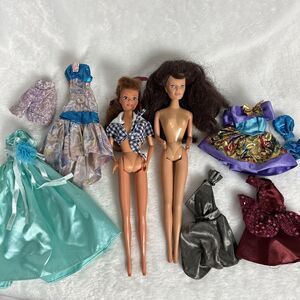 Kid Core Lucky Ind Doll and Clothing Lot Vintage 90s Barbie Sized Dress Clothes